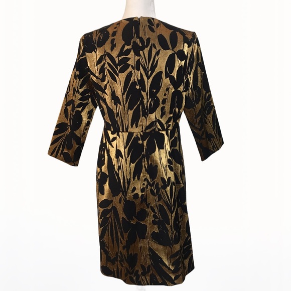 Trina Turk Muni Metallic Jacquard Sheath Dress -10 - Picture 6 of 16